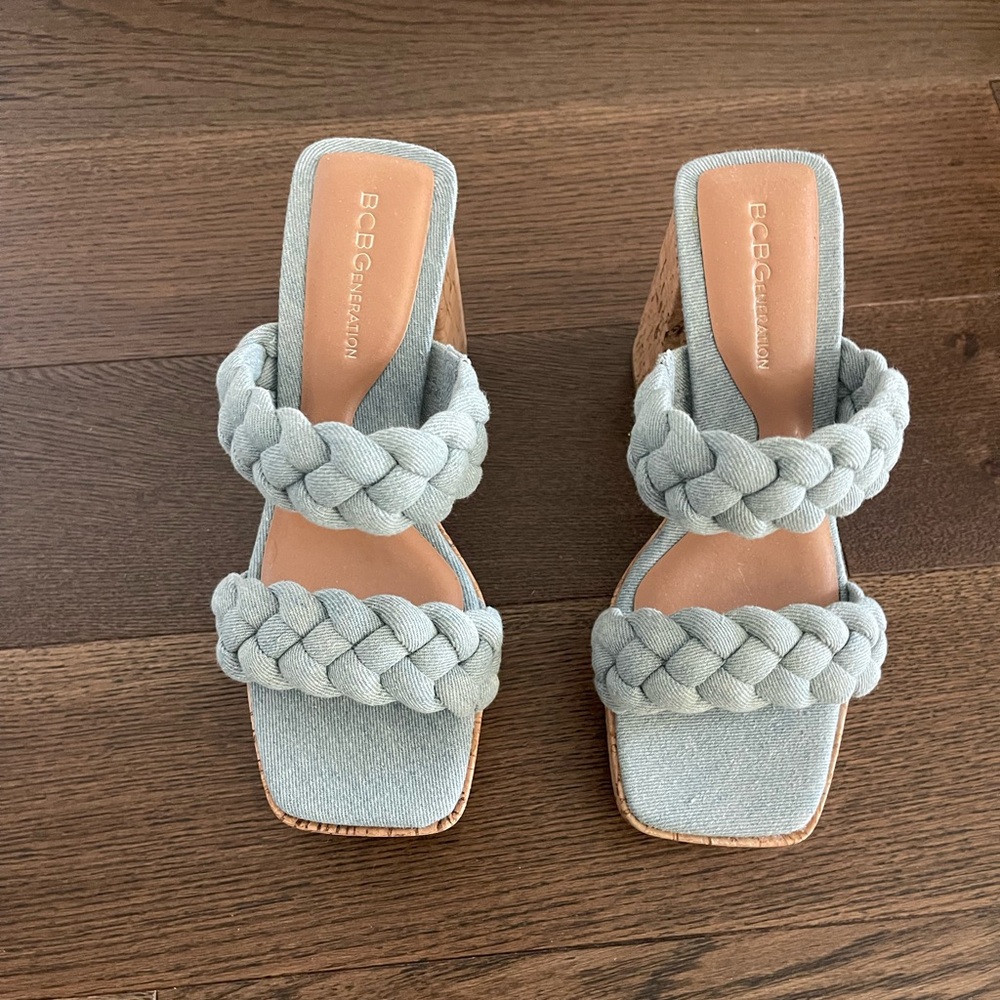 Bcbg platform heels in denim color - Picture 1 of 5